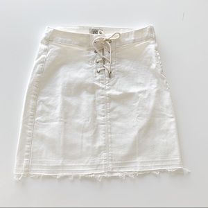JCrew White Denim Mini Skirt